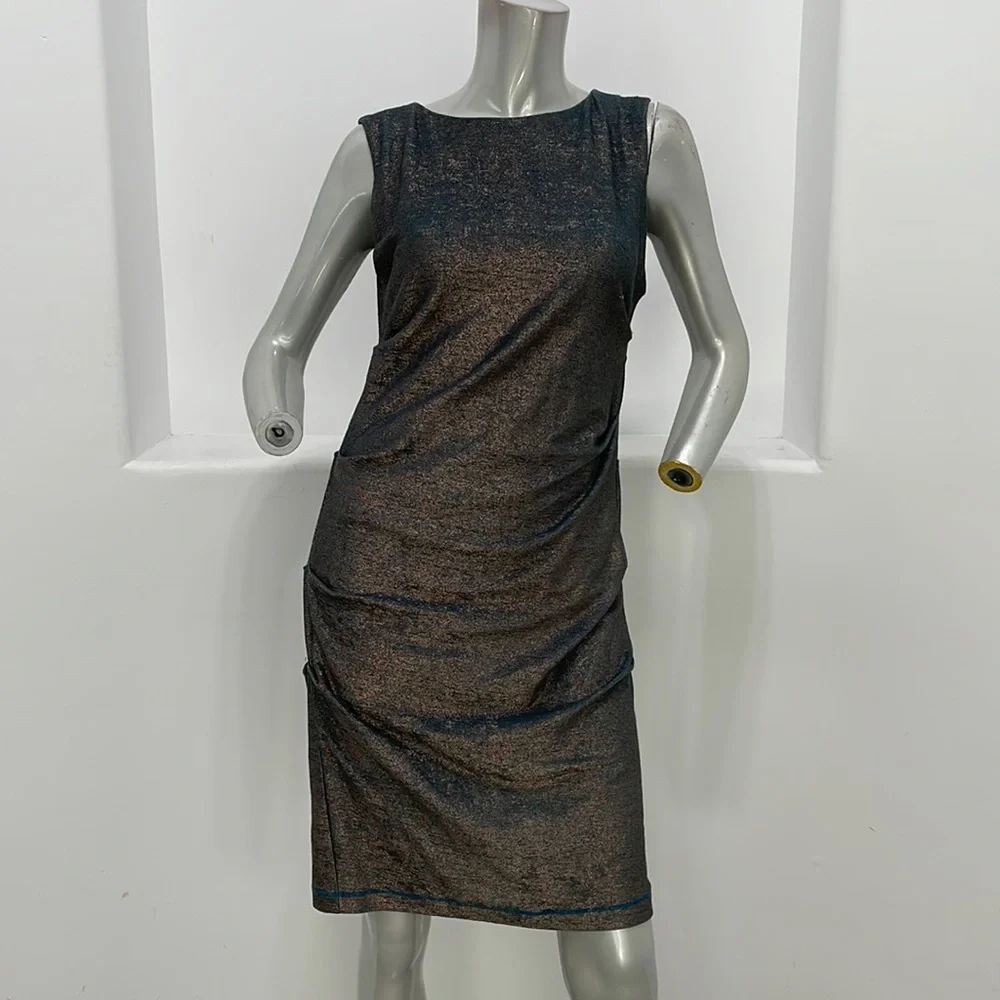 Artelier Nicole Miller  Sleeveless Sheath Dress Blue Size M Serial #006082 - Picture 15 of 16